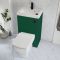 Exton Toilet en Fontein Combinatie Modern Incl. WC-ombouw en Verbogen Reservoir 50cm x 89cm | Keuze Afwerking Ombouw en Spoelknop | Cluo