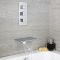 Douchekraan Thermostatisch Inbouw 3-Weg met Omstel, Douchekop, Handdouche en Badvuller met Waterval Chroom | Kubix