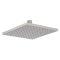 Regendouchekop 20 x 20 cm  Massief Messing  - Geborsteld Nikkel