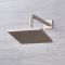 Regendouchekop 20 x 20 cm  Massief Messing  - Geborsteld Nikkel