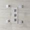 Doucheset - 2-Weg Thermostatische Douchekraan met Plafond Douchekop en Zijdouches Chroom | Kubix
