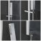 Doucheset - 2-Weg Thermostatische Douchekraan, Dunne Douchekop, Handdouche met Glijstang Chroom | Kubix