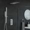 Doucheset - 2-Weg Thermostatische Douchekraan, Dunne Douchekop, Handdouche met Glijstang Chroom | Kubix