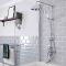 Hudson Reed Elizabeth - Douchekolom Klassiek 3-Weg Thermostatische Opbouw Douchekraan, Douchekop, Handdouche en Baduitloop Chroom en Wit