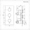 Doucheset - 3-Weg Thermostatische Douchekraan met Omstel, Vierkante Douchekop, Handdouche, en Zijdouches Zwart | Nox