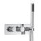 Doucheset - 2-Weg Thermostatische Douchekraan, Inbouw Plafond Douchekop en Handdouche - Chroom | Como