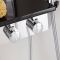 Douchepaneel Hoek 3-Weg Thermostatisch met Douchekop, Handdouche en 3 x Zijdouches Chroom | Alcove