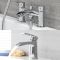 Wastafelmengkraan en Badmengkraan met Handdouche Watervaluitloop Chroom | Razor