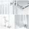 Handdoekradiator Dual Fuel / Hybride Klassiek Wit  met Overhangend Handdoekrek 62 x 93cm  Optionele Wifi Thermostaat en Kabelafdekking | Elizabeth