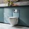 Hangend Toilet Modern Wit met Kort Muurframe | Keuze Bedieningsplaat | Belstone