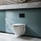 Hangend Toilet Modern Wit met Kort Muurframe | Keuze Bedieningsplaat | Belstone