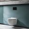 Hangend Toilet Randloos Modern Wit met Hoog Muurframe | Keuze Bedieningsplaat | Otterton