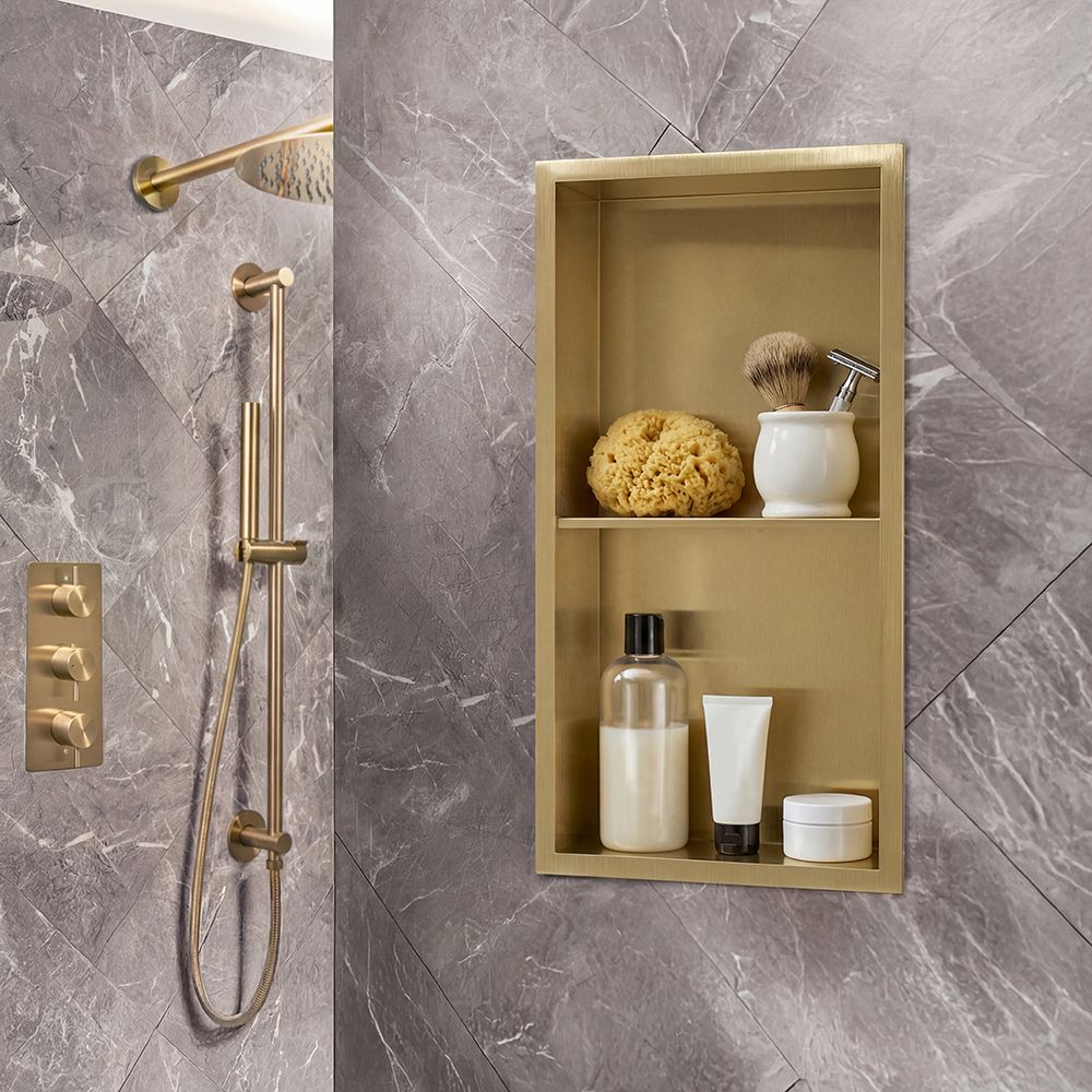 Inbouwnis Badkamer - Rechthoekige Douchenis 34cm x 64cm | Keuze Afwerking