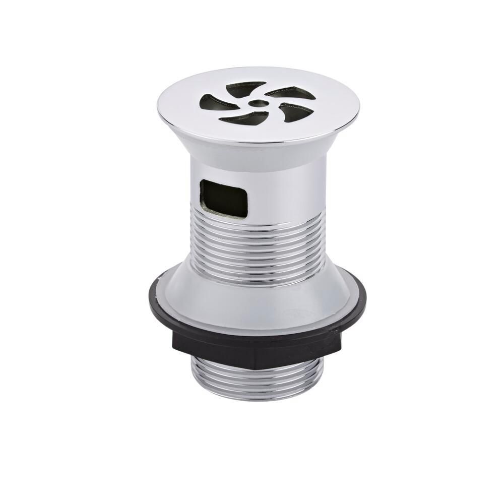 Afvoerplug 'Altijd-Open' voor Wastafels met Overloop Chroom | Select