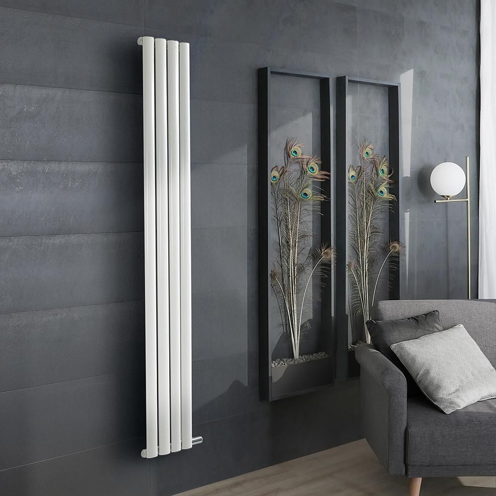 Vloeistofvrije Elektrische Design Radiator Verticaal | Keuze Afmeting en Afwerking | Optie WiFi Thermostaat | Hudson Reed Revive