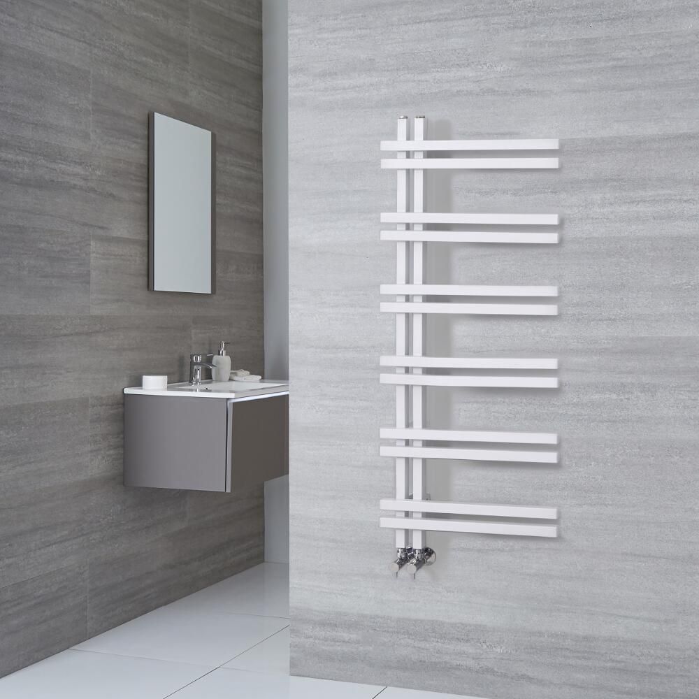 Handdoekradiator Modern Aluminium - Wit | Keuze Afmeting en Kleur | Tika