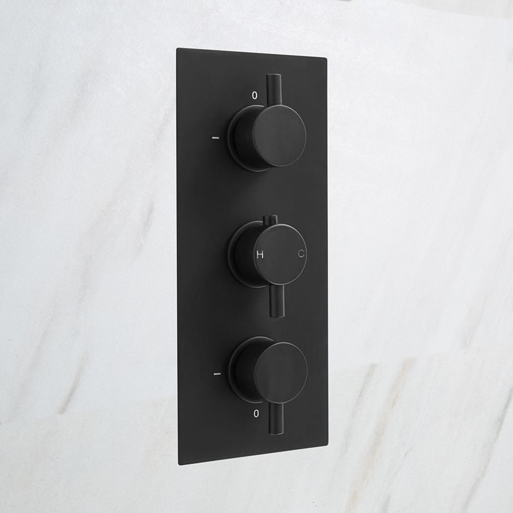 Nox 2-weg Thermostatische Douchekraan Inbouw Zwart