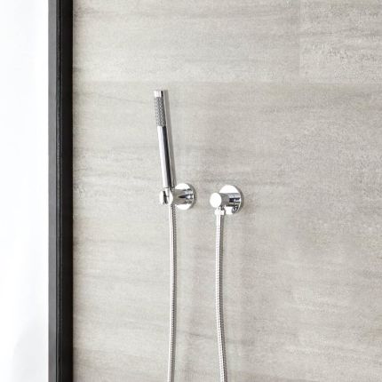 Ronde Handdouche, Wandhouder en Aansluitbocht | Como
