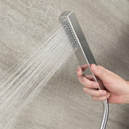 Handdouche met Slang Houder en Aansluitbocht | Kubix