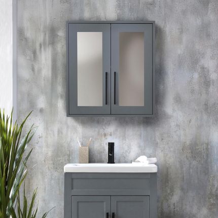 Hudson Reed Warwick - Traditionele Spiegelkast - 60cm x 65cm - Keuze uit Afwerking en Handgrepen