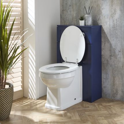 WC-Ombouw 50cm Klassiek met Reservoir en Richmond Staand Toilet | Keuze Afwerking  WC-ombouw, Toiletzitting en Spoelknop | Warwick