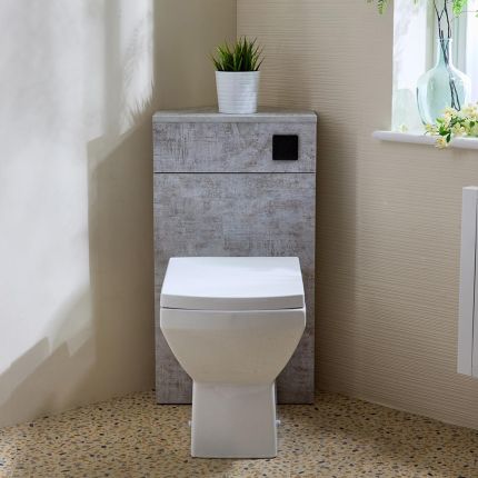WC-Ombouw Hoekmontage Modern met Reservoir en Halwell Toilet | Keuze Afwerking en Spoelknop | Cluo
