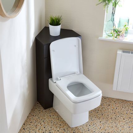 WC-Ombouw Hoekmontage Modern met Reservoir en Exton Staand Toilet | Keuze Afwerking | Cluo