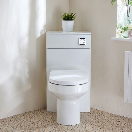WC-Ombouw Hoekmontage Modern met Reservoir en Covelly Staand Toilet | Keuze Afwerking | Cluo