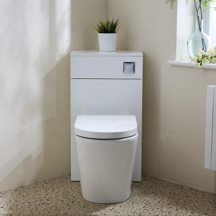 WC-Ombouw Hoekmontage Modern met Reservoir en Alswear Staand Toilet | Keuze Afwerking en Spoelknop | Cluo