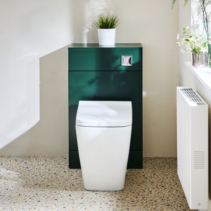 WC-ombouw 50cm met Milton Toilet | Keuze Afwerking WC-ombouw en Spoelknop | Cluo