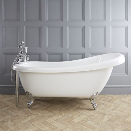 Vrijstaand Bad Klassiek 171cm x 74cm Glanzend Wit | Keuze Afwerking Badpoten | Oxford