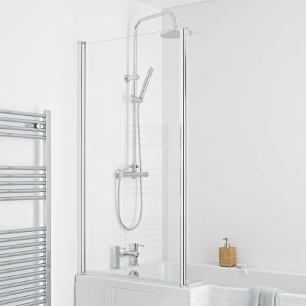 Badwand L-Vormig 80cm x 140cm | Keuze Afwerking