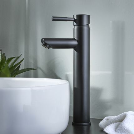 Hoge Wastafelmengkraan 1-Gats Modern Rond | Kies de Afwerking