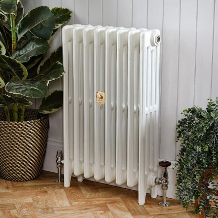 Gietijzeren Radiator 4-Koloms 76cm Hoog Porseleinwit | Kies de Breedte | Mercury