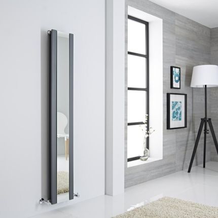 Design Radiator Verticaal met Spiegel | Keuze Afmeting en Kleur | Delta