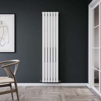 Verticale Design Convector Radiator 2-Lagig Ontwerp met Vlakke Panelen 178cm Hoog Type 21 | Keuze Breedte en Afwerking | Alpha