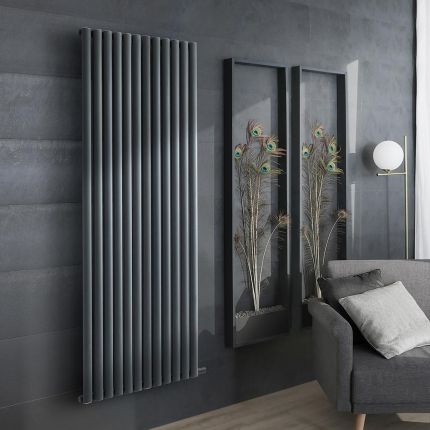 Vloeistofvrije Elektrische Design Radiator Verticaal | Keuze Afmeting en Afwerking | Optie WiFi Thermostaat | Hudson Reed Revive