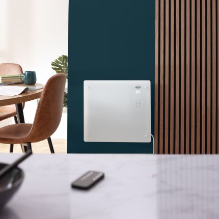 Slimme Elektrische Glazen Kachel - Verplaatsbare Verwarming | Keuze Wattage | Keuze Afwerking | Vaste Bedrading of met Stekker | Vitrum - ECOSO van Hudson Reed