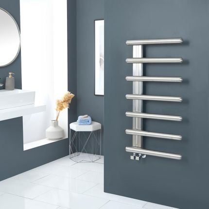 Design Handdoekradiator 100cm x 50cm Satijn-Gepolijst RVS | Ivor