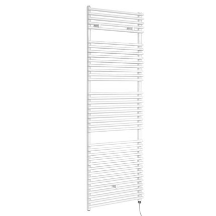 Elektrische Handdoekradiator - Wit | Keuze Afmeting en Verwarmingselement | Optionele Kabelafdekking | Arno - ECOSO  van Hudson Reed