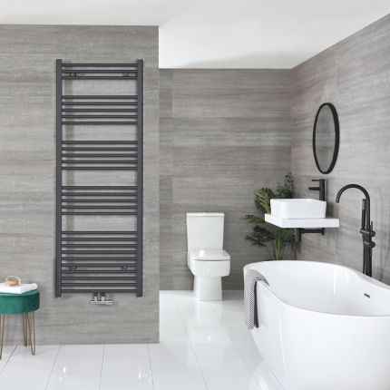 Handdoekradiator Middenaansluiting Antraciet | Kies de Afmeting | Neva