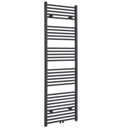 Elektrische Handdoekradiator - Antraciet | Keuze Afmeting en Verwarmingselement | Optionele Kabelafdekking | Neva - ECOSO  van Hudson Reed
