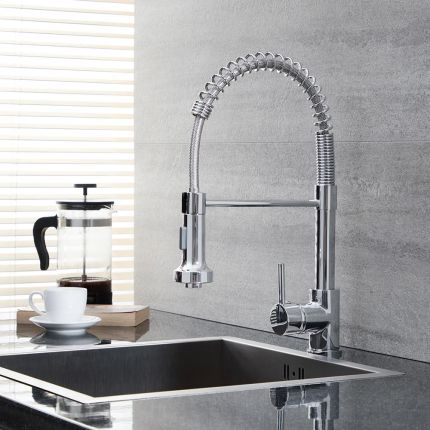 Keukenmengkraan Modern met Uittrekbare Sproeier - Chroom | Como