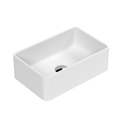 Opzetwastafel Rechthoekig Modern 36,5cm x 23,5cm (Geen Kraangaten) - Matwit