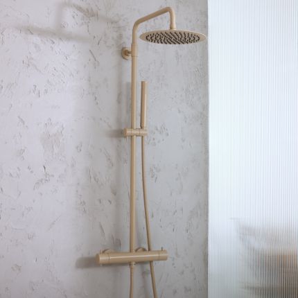 Douchekolom Thermostatisch Modern met ronde Douchekop en Handdouche | Keuze Afwerking | Elements