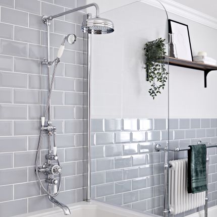 Hudson Reed Elizabeth - Douchekraan Thermostatisch Opbouw 2-Weg Klassiek - Chroom en Wit