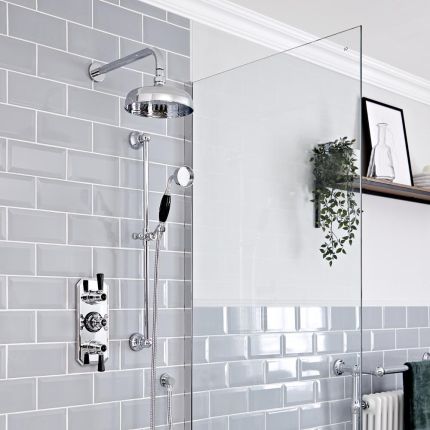 Hudson Reed Elizabeth - Douchekraan Thermostatisch Inbouw 2-Weg Klassiek - Chroom en Zwart
