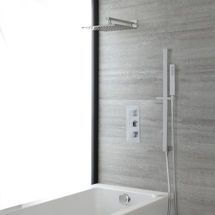 Douche en Bad Systeem Thermostatisch Chromen | Creƫer Uw Eigen Douche en Bad Systeem | Kubix