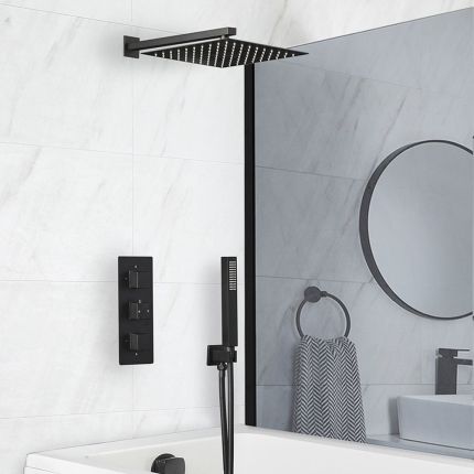 Douche en Bad Systeem Thermostatisch Zwart | Creƫer Uw Eigen Douche en Bad Systeem | Preto