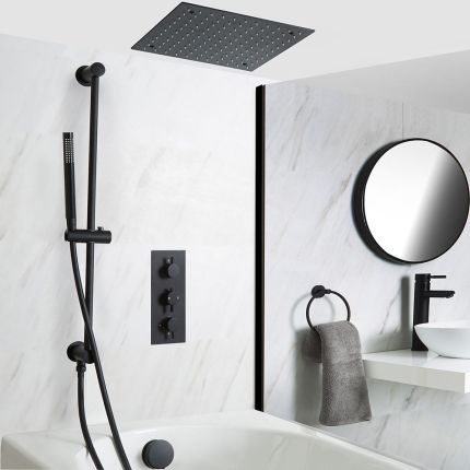Douche en Bad Systeem Thermostatisch Zwart - Creƫer Uw Eigen Douche en Bad Systeem | Nox